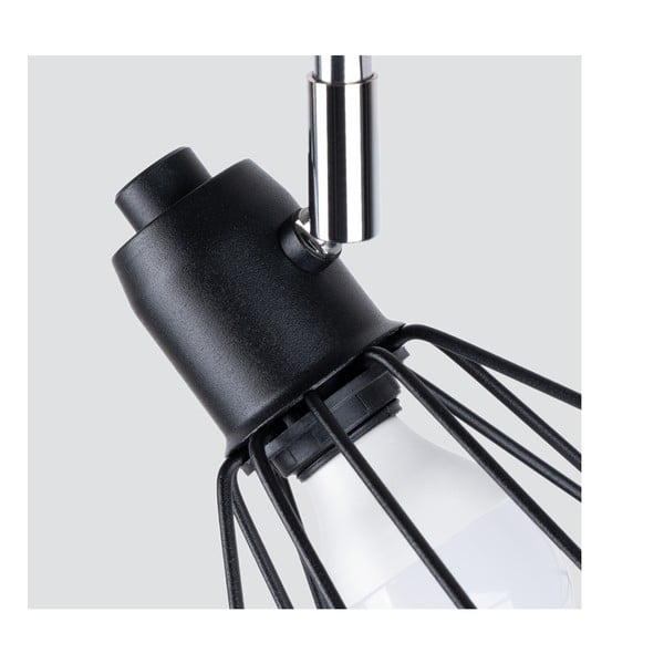 Čierne stropné svietidlo ø 10 cm Varpu – Sollux-image-2