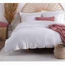 Biele obliečky na jednolôžko z bavlny Renforcé 140x200 cm Como Striped – Mila Home Luxury