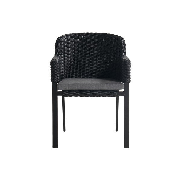 Čierna plastová záhradná stolička Cairo – Hartman-image-2