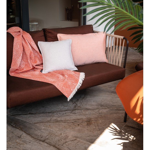 Červený pléd s podielom bavlny Euromant Dotty Diamond, 140 x 180 cm-image-2