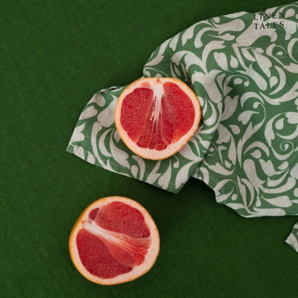 Ľanová utierka 45x65 cm Evergreen Damask – Linen Tales-image-2