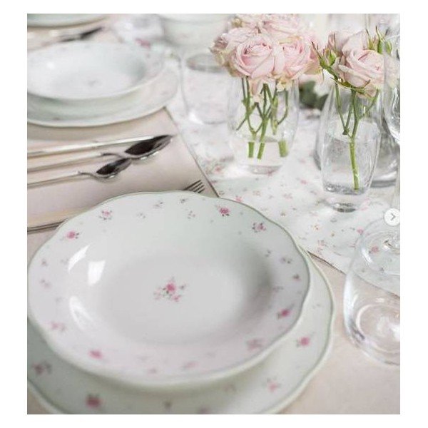 Biely porcelánový podnos Brandani Nonna Rosa-image-2