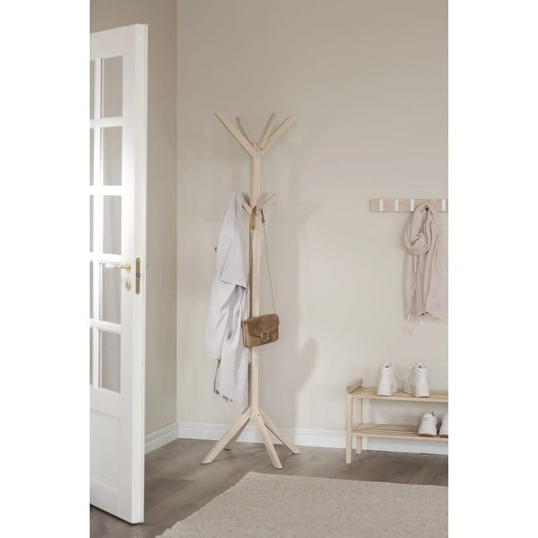 Nástenný vešiak z dubového dreva v prírodnej farbe Confetti – Rowico-image-1