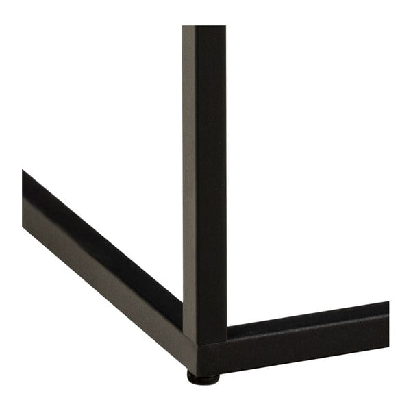 Čierny konferenčný stolík s doskou v dekore mramoru 60x60 cm Barossa – Actona-image-3