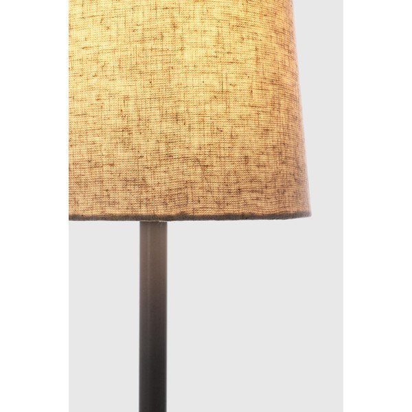 Čierna/béžová kovová stolová lampa s textilným tienidlom (výška  60 cm) Assam – Bizzotto-image-3