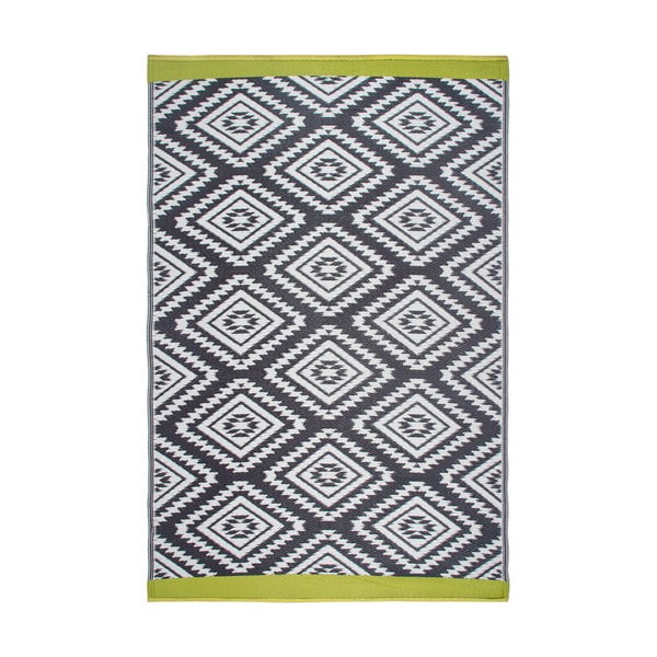 Sivý obojstranný vonkajší koberec z recyklovaného plastu Fab Hab Valencia Grey, 90 x 150 cm