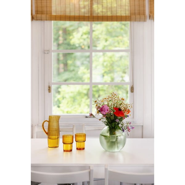 Zelená sklenená váza Hübsch Sole, výška 20 cm-image-2