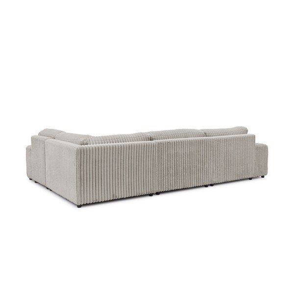 Svetlosivá menčestrová rohová pohovka (pravý roh/do tvaru "U") Justin – Ropez-image-3