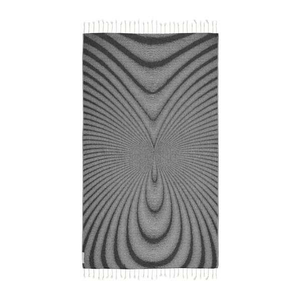 Tmavosivá hammam osuška z bavlnených a bambusových vlákien Begonville Magnetic, 180 × 95 cm
