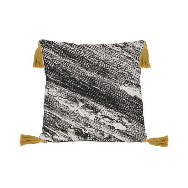 Čierno-béžový vankúš Madre Selva Hand, 45 x 45 cm-image-4