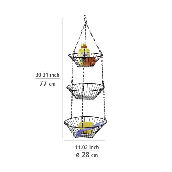 Kovový závesný kôš na ovocie Trio – Wenko-image-2