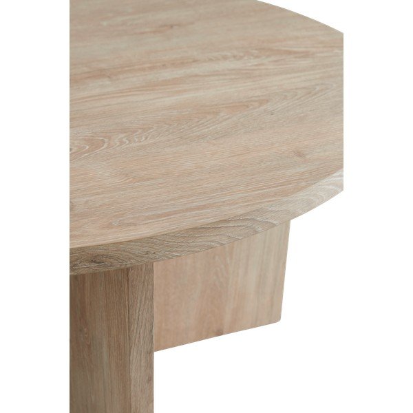 Okrúhly konferenčný stolík z MDF v svetlo prírodnej farbe ø 85 cm Poppy – Ellos Home-image-2