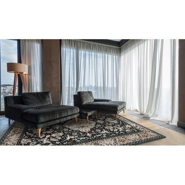 Zelený vlnený koberec 133x180 cm Lauren – Agnella-image-1