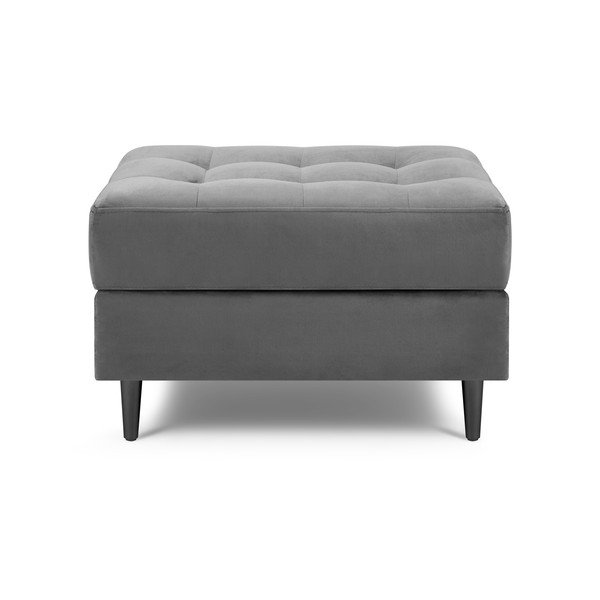 Svetlosivá zamatová podnožka Milo Casa Santo-image-3