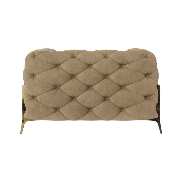 Svetlohnedé zamatové kreslo Chelsea Bis – Ropez-image-2