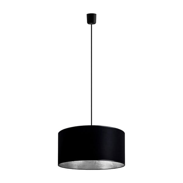Čierne stropné svietidlo s detailom v striebornej farbe Sotto Luce Mika, Ø 40 cm