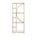 Oceľová knižnica v zlatej farbe 66x176x25,5 cm Elenor – Bizzotto