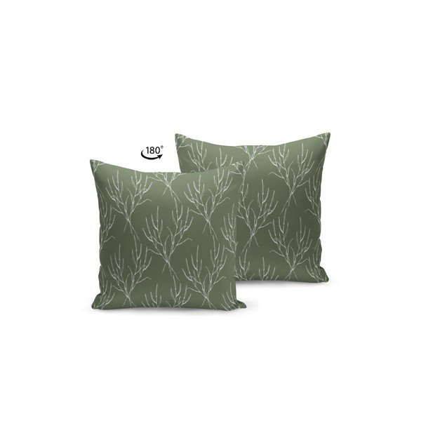 Vankúš s výplňou Kate Louise Dark Green Nature, 43 x 43 cm-image-1