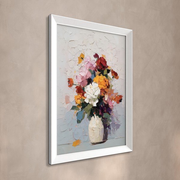 Tlačený obraz s rámom 56x75 cm White Vase – Styler-image-3