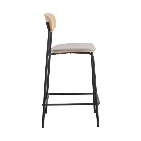 Čierne/taupe barové stoličky v súprave 2 ks (výška sedadla 66 cm) Adriana – Marckeric-image-3