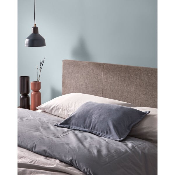 Sivá čalúnená dvojlôžková posteľ s úložným priestorom s roštom 180x200 cm Nahiri – Kave Home-image-2