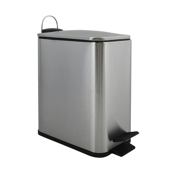 Nášľapný oceľový odpadkový kôš v matne striebornej farbe 5 l Erik – Spirella