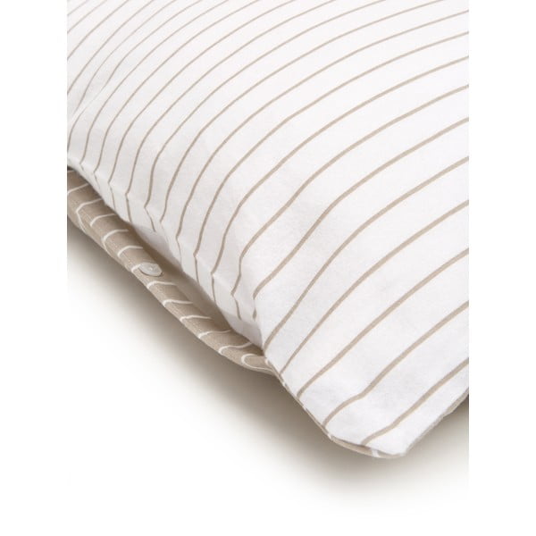 Bielo-béžové flanelové obliečky na jednolôžko Westwing Collection Talin, 155 x 220 cm-image-4