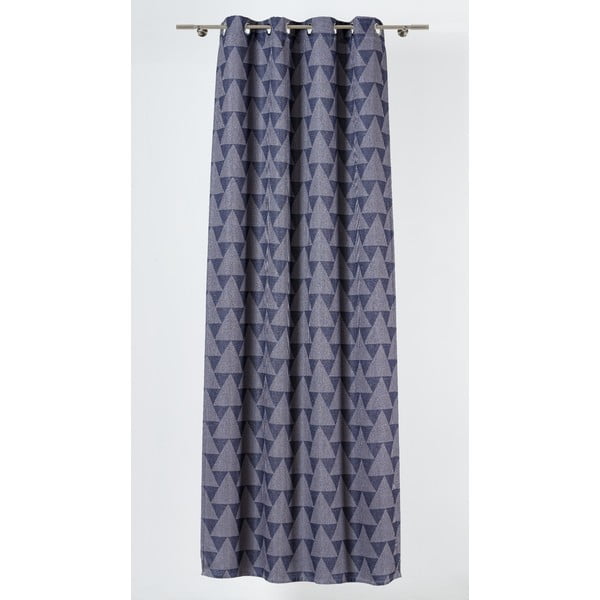 Modro-sivý záves 130x260 cm Zatapa - Mendola Fabrics-image-1