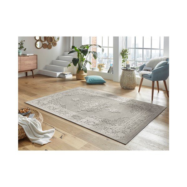 Sivý koberec z viskózy Mint Rugs Willow, 80 × 125 cm-image-1