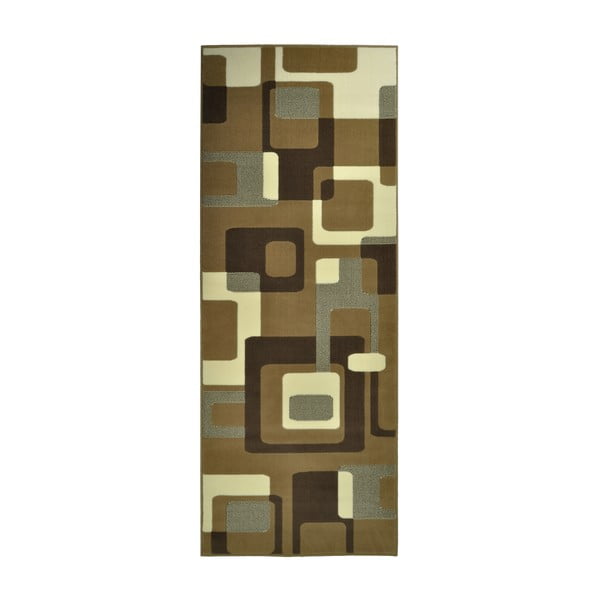 Hnedý koberec Hanse Home Hamla Retro, 80 × 150 cm