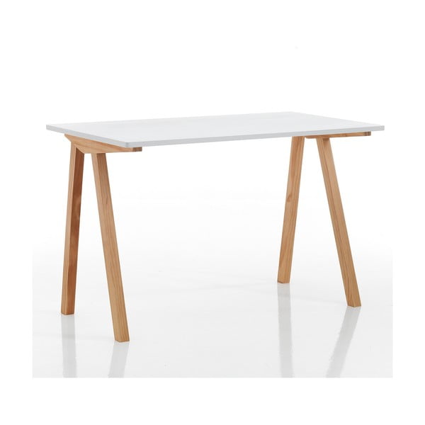 Pracovný stôl s bielou doskou 60x120 cm Mak – Tomasucci