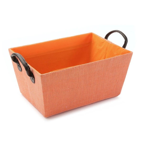 Oranžový košík s úchytkami Versa Orange Handle, 30 x 25 cm