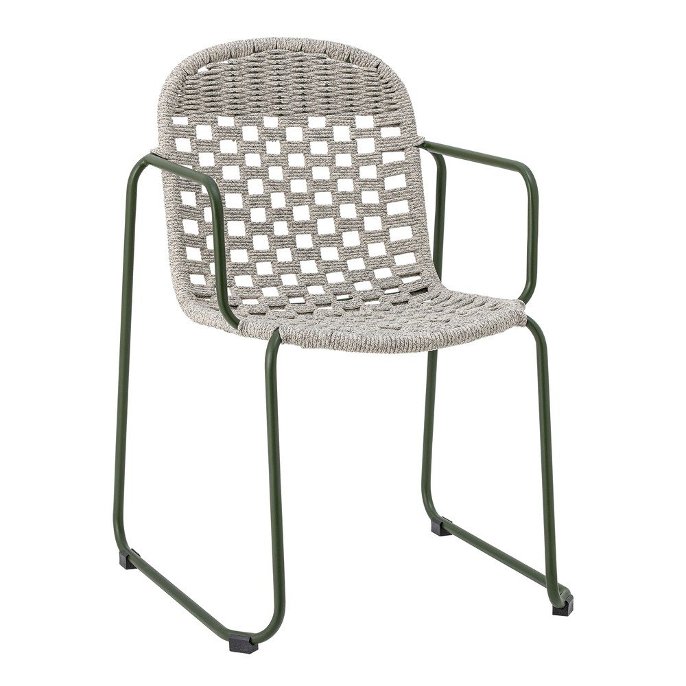 Sivá kovová záhradná stolička Calana – Bloomingville