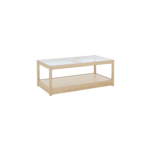 Konferenčný stolík so sklenenou doskou v prírodnej farbe 60x120 cm Class – Ellos Home