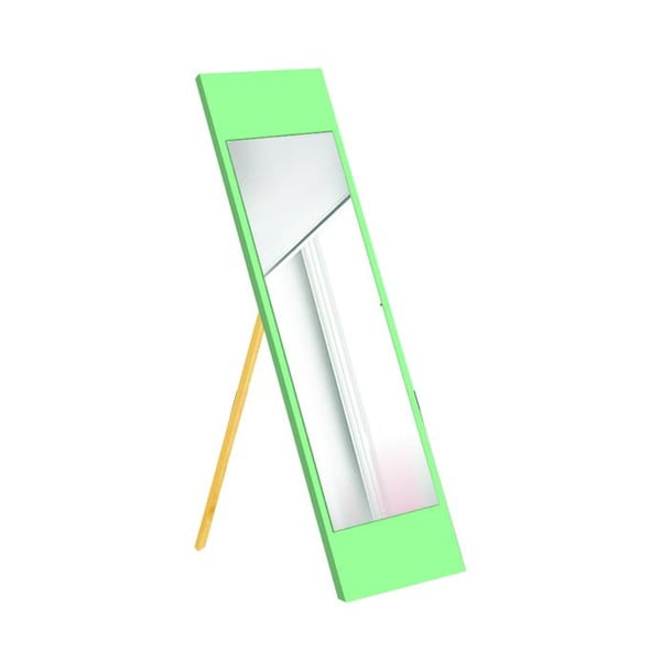 Stojacie zrkadlo so zeleným rámom Oyo Concept, 35 x 140 cm