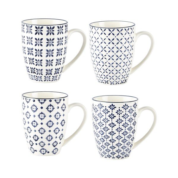 Sada 4 hrnčekov Villa Collection Pattern Classic, 350 ml