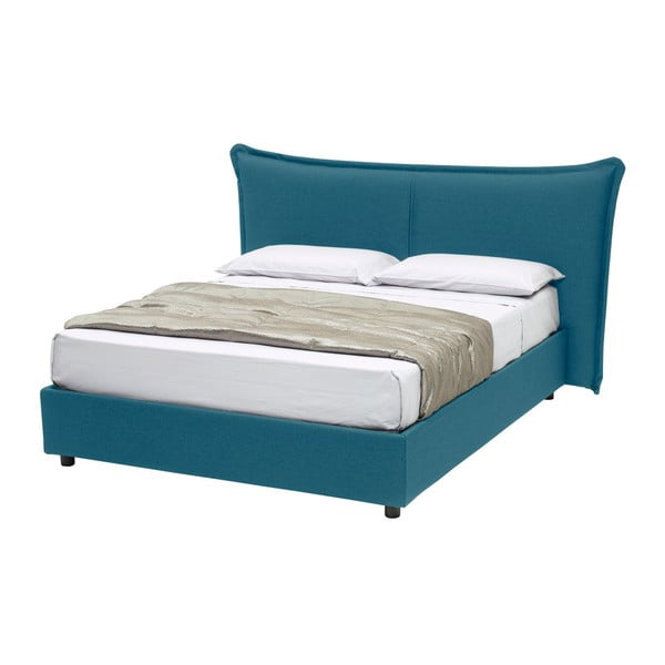 Modrá dvojlôžková posteľ s úložným priestorom 13Casa Dumbo, 160 x 190 cm
