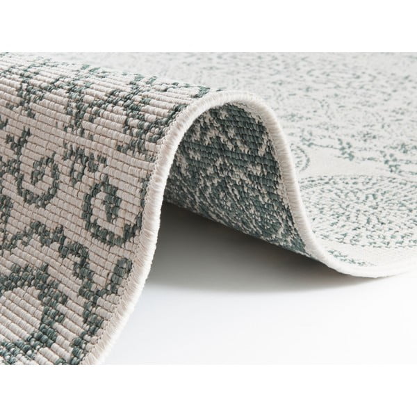 Zeleno-biely vonkajší koberec Ragami Circle, 200 x 290 cm-image-1