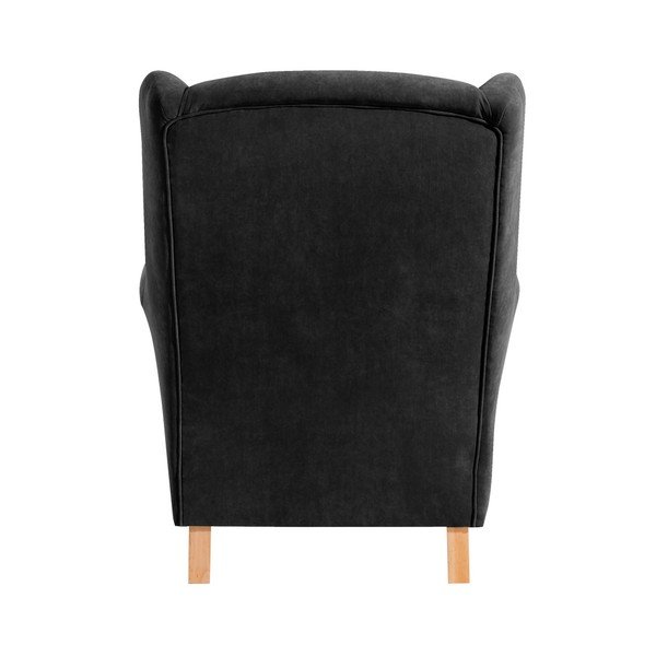 Čierne kreslo ušiak Max Winzer Lorris-image-3