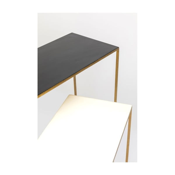 Sada 2 konzolových stolíkov v zlatej farbe Kare Design Charme-image-4