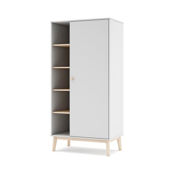 Biela detská šatníková skriňa 90x181 cm Esteban – Marckeric-image-2