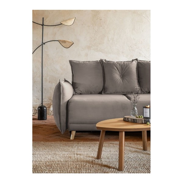 Svetlohnedá menčestrová rozkladacia rohová pohovka (variabilná) Lazy Lukka – Miuform-image-4