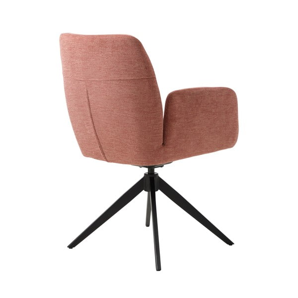 Ružové čalúnené jedálenské kreslo s podrúčkami Roxana – Unique Furniture-image-4