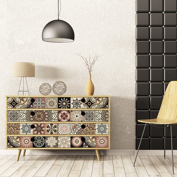 Sada 30 samolepiek na nábytok Ambiance Tiles Stickers For Furniture Cineloto Mento, 20 × 20 cm