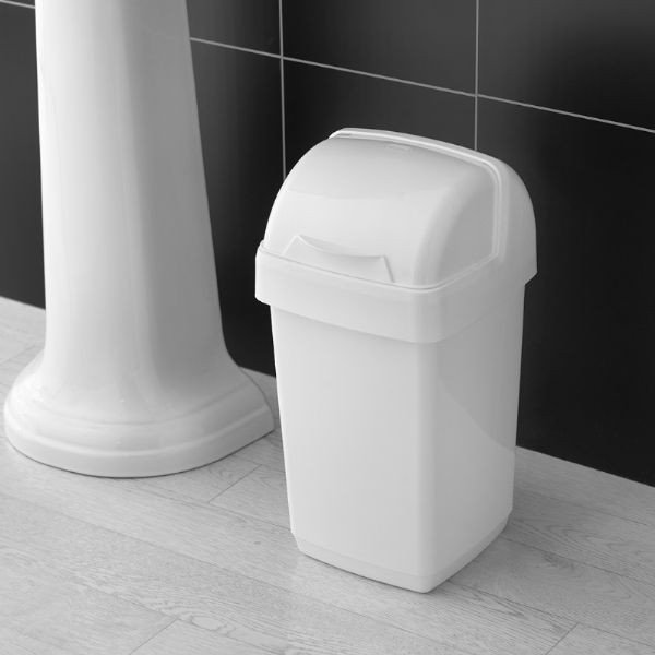 Biely odpadkový kôš Addis Roll Top, 22,5 x 23 x 42,5 cm-image-1