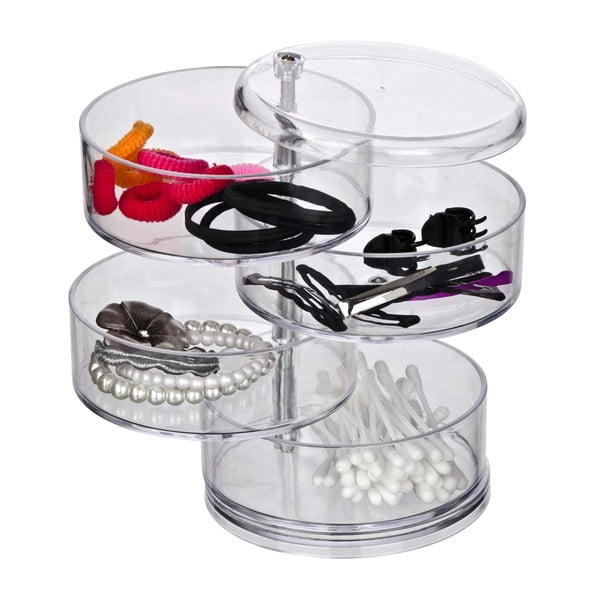 Kozmetický organizér so 4 priehradkami Wenko Transparent-image-3