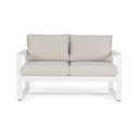 Biela hliníková záhradná pohovka Merrigan – Bizzotto