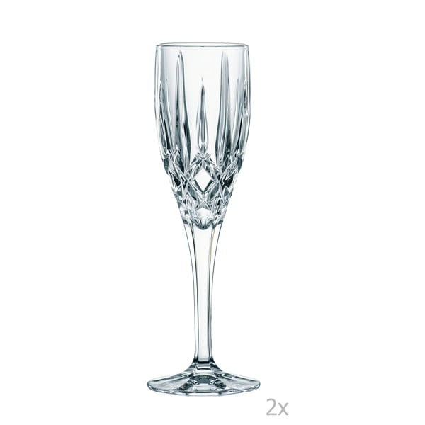 Sada 2 pohárov na prípitok z krištáľového skla Nachtmann Noblesse, 160 ml