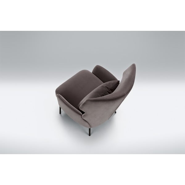 Tmavosivé kreslo ušiak Alex - Sits-image-3