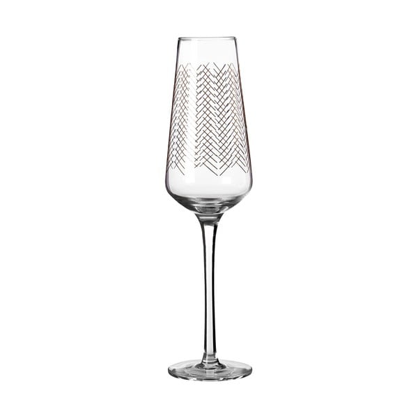 Sada 4 pohárov na šampanské z ručne fúkaného skla Premier Housewares Jazz, 2,7 dl